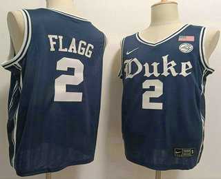 Mens Duke Blue Devils #2 Cooper Flagg Navy College Basketball Jersey